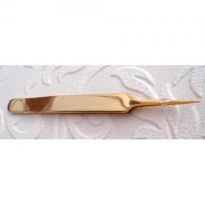 Watchmakers Tweezers Fine Straight Gold-plated